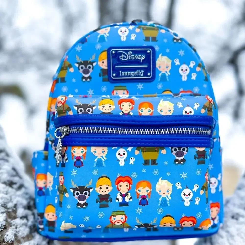 Loungefly Disney Frozen Chibi Mini Backpack Blue NWT Elsa Anna Olaf NEW